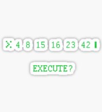 LOST: The Numbers - Execute Sticker