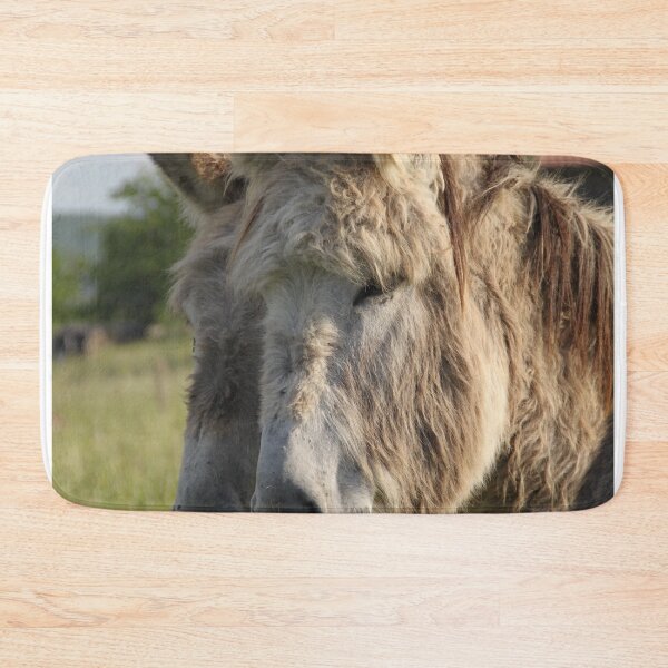 Item preview, Adorable grey donkeys in the high grass meadow	 designed and sold by EstelleRossetti.