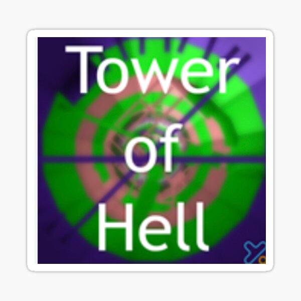 Tower Of Hell Stickers Redbubble - logo de tower of hell roblox