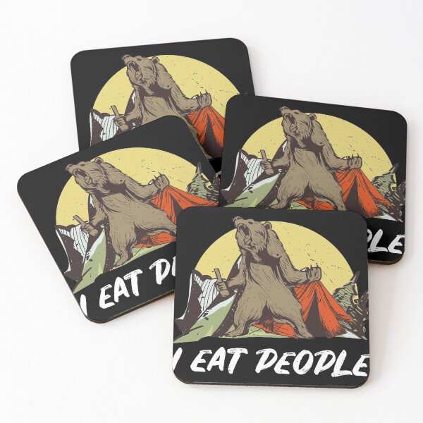 Item preview, Camping Tee, Bear design, I Hate People, I Eat People designed and sold by Lisbob.