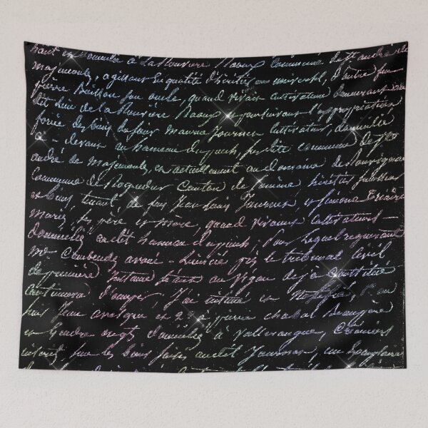 Item preview, Vintage Handwriting in Rainbow Glitter designed and sold by WisdomInspired.