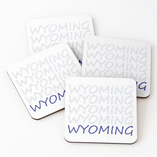 Item preview, Wyoming Repeating Blue Bold Uppercase designed and sold by artbylukas.