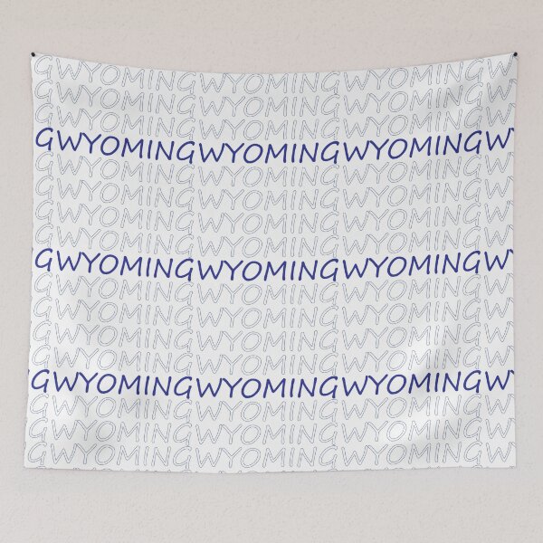 Item preview, Wyoming Repeating Blue Bold Uppercase designed and sold by artbylukas.
