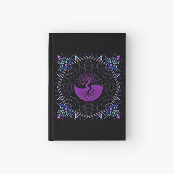 Yin Yang Tree of Life Mandala - Sacred Geometry Hardcover Journal