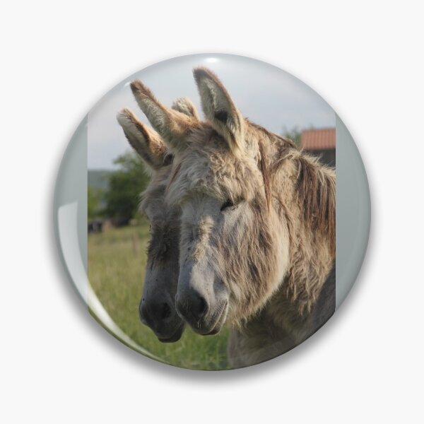 Item preview, Adorable grey donkeys in the high grass meadow	 designed and sold by EstelleRossetti.