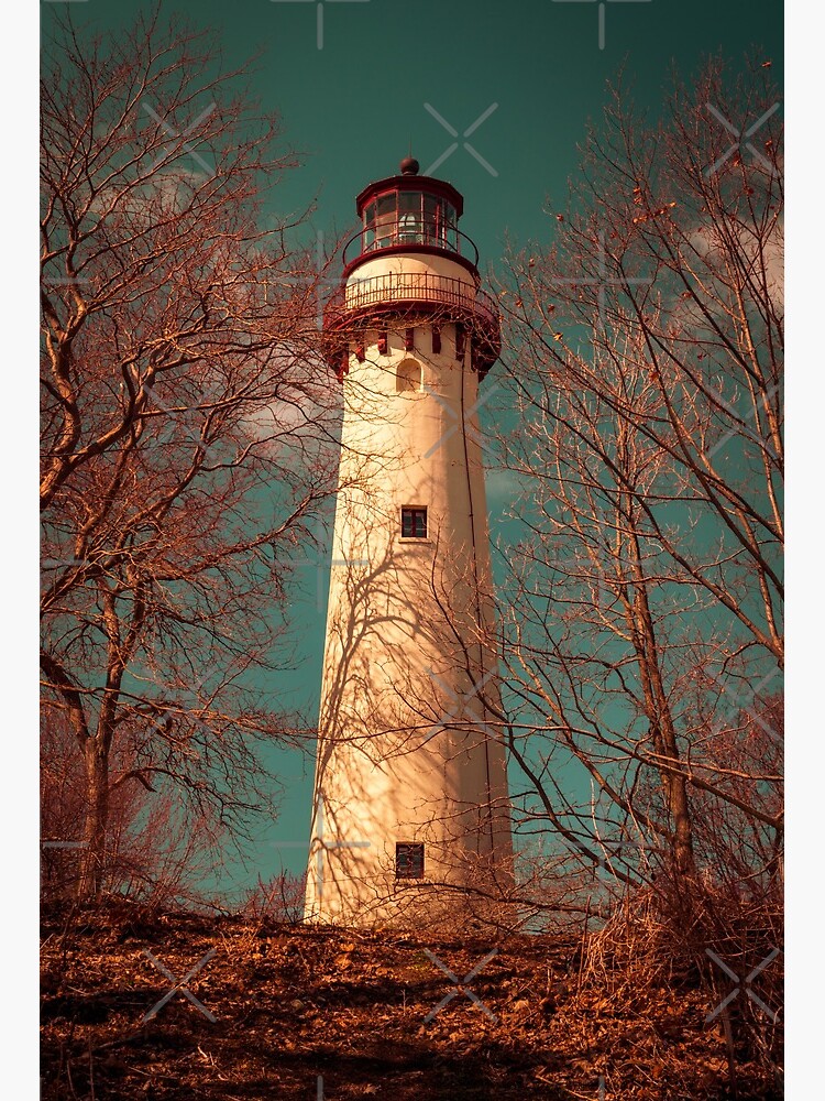 Grosse Point Lighthouse Evanston Illinois Art Board Print By Enzwell Redbubble
