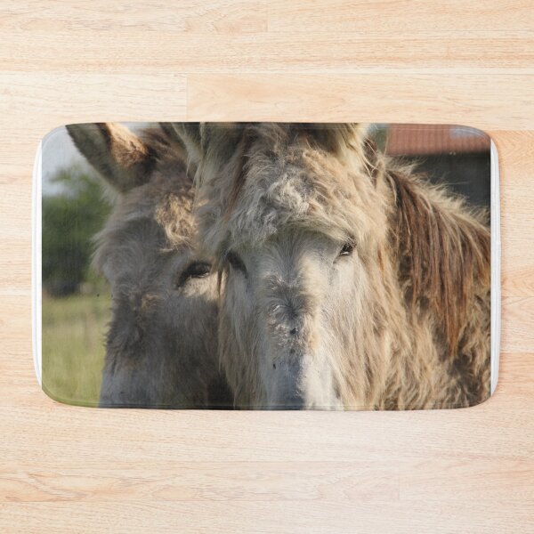 Item preview, Adorable grey donkeys in the high grass meadow	 designed and sold by EstelleRossetti.
