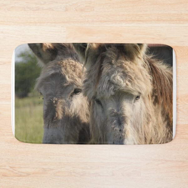 Item preview, Adorable grey donkeys in the high grass meadow	 designed and sold by EstelleRossetti.