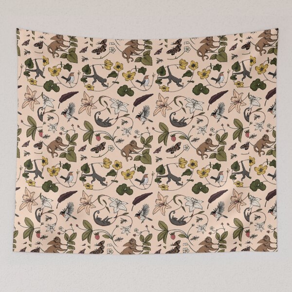 Item preview, Monkeys in the Mist - pink designed and sold by Petra Holikova.
