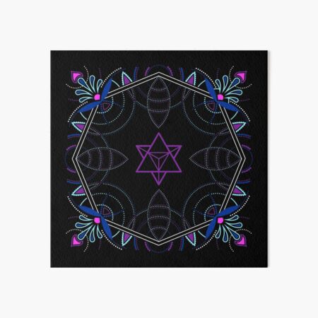 Merkaba / Startetrahedron Symbol Mandala - Sacred Geometry Art Board Print