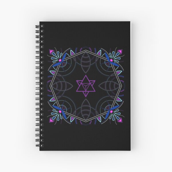 Merkaba / Startetrahedron Symbol Mandala - Sacred Geometry Spiral Notebook