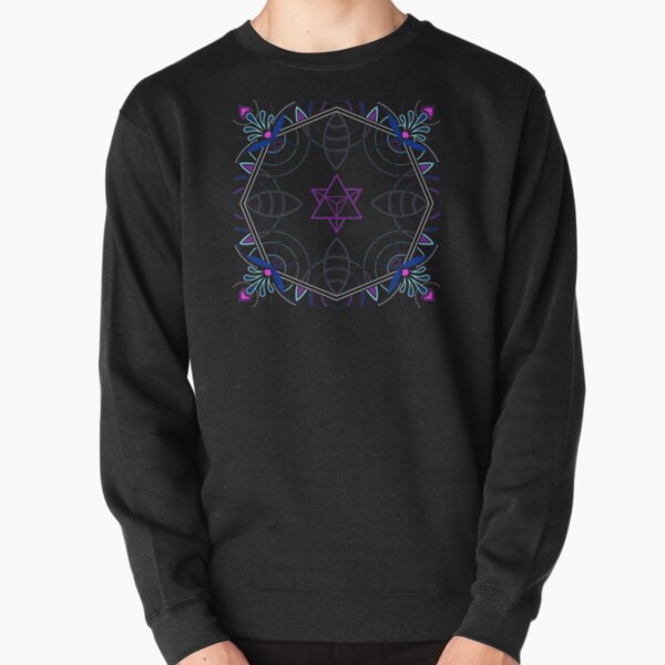 Merkaba / Startetrahedron Symbol Mandala - Sacred Geometry Pullover Sweatshirt