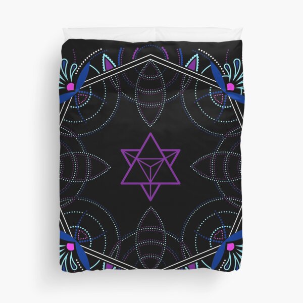 Merkaba / Startetrahedron Symbol Mandala - Sacred Geometry Duvet Cover