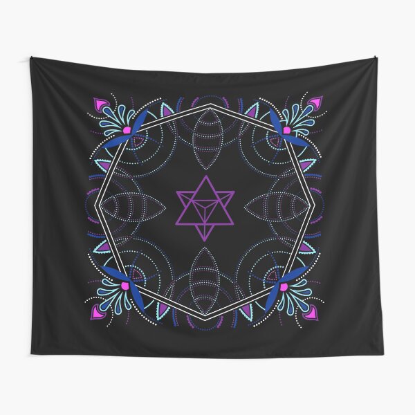 Merkaba / Startetrahedron Symbol Mandala - Sacred Geometry Tapestry