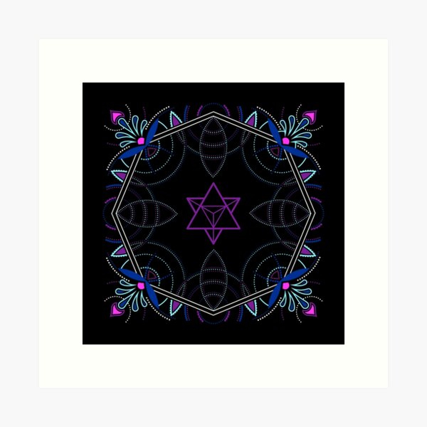 Merkaba / Startetrahedron Symbol Mandala - Sacred Geometry Art Print