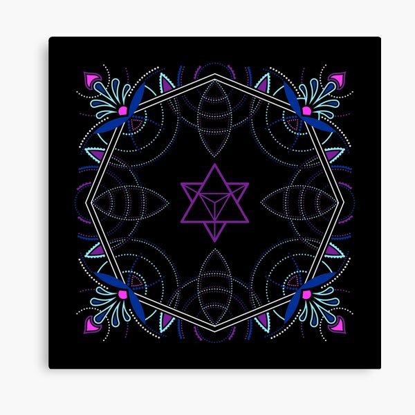 Merkaba / Startetrahedron Symbol Mandala - Sacred Geometry Canvas Print