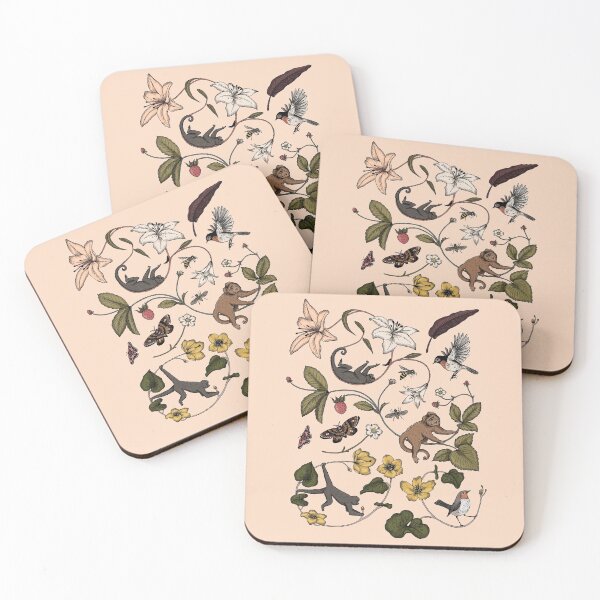 Item preview, Monkeys in the Mist - pink designed and sold by Petra Holikova.