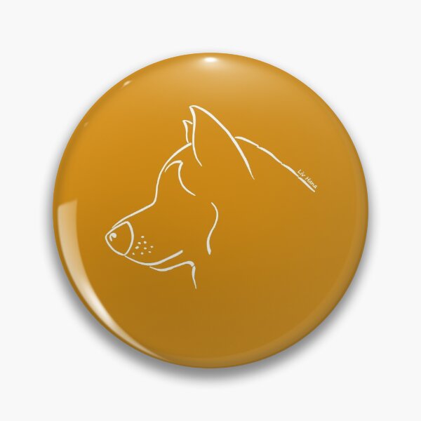 Item preview, Alaskan Malamute silhouette outline white designed and sold by LivHana.