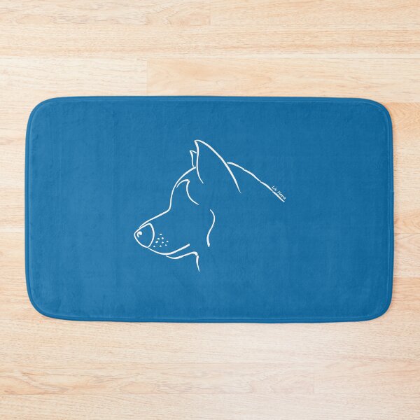 Item preview, Alaskan Malamute silhouette outline white designed and sold by LivHana.