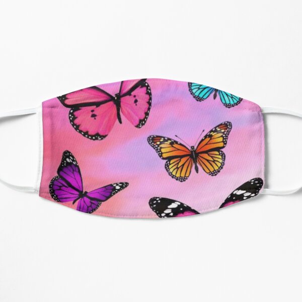 caja del teléfono con estampado de mariposas Mascarilla plana