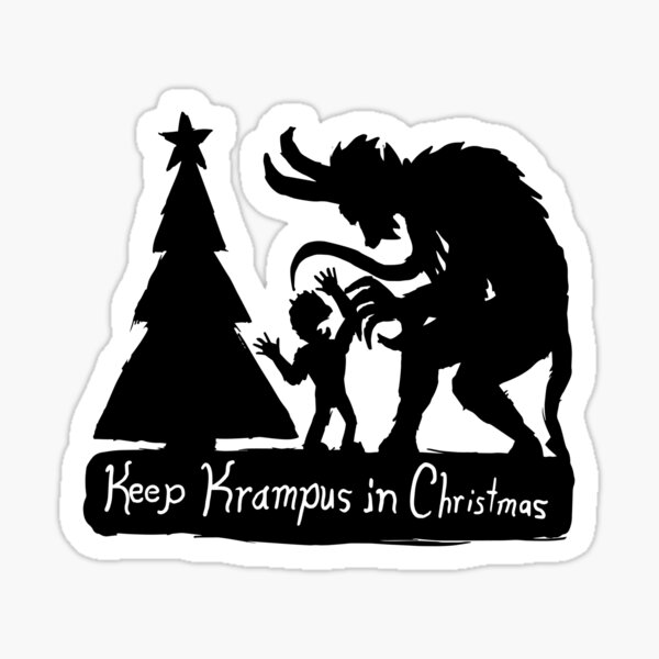Keep Krampus in Christmas Sticker