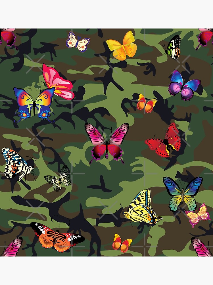 "butterfly camouflage camo" Poster for Sale by gossiprag Redbubble