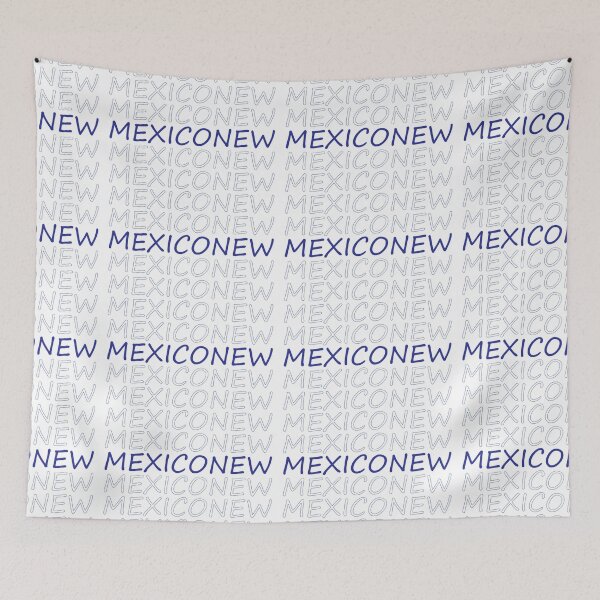 Item preview, New Mexico Repeating Blue Bold Uppercase designed and sold by artbylukas.