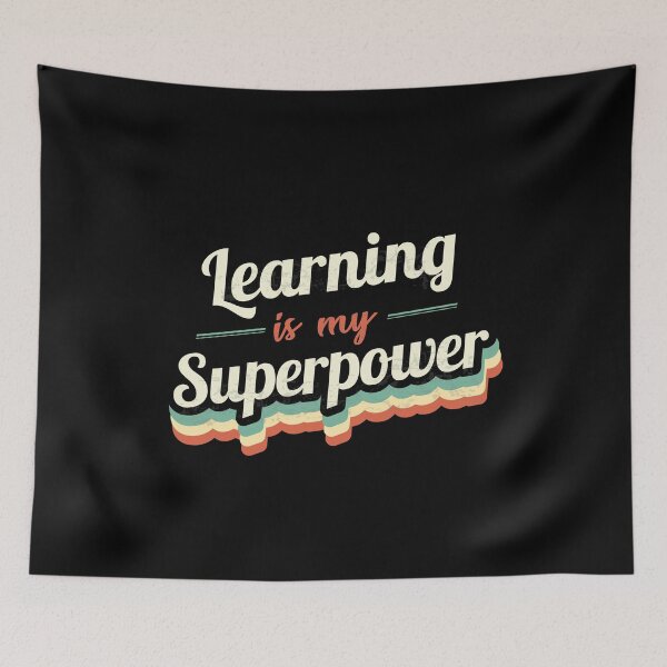 Item preview, Learning is my Superpower  designed and sold by Custom365.