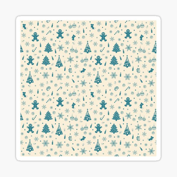 Item preview, Blue And White Magical Christmas Pattern designed and sold by Simplulina.