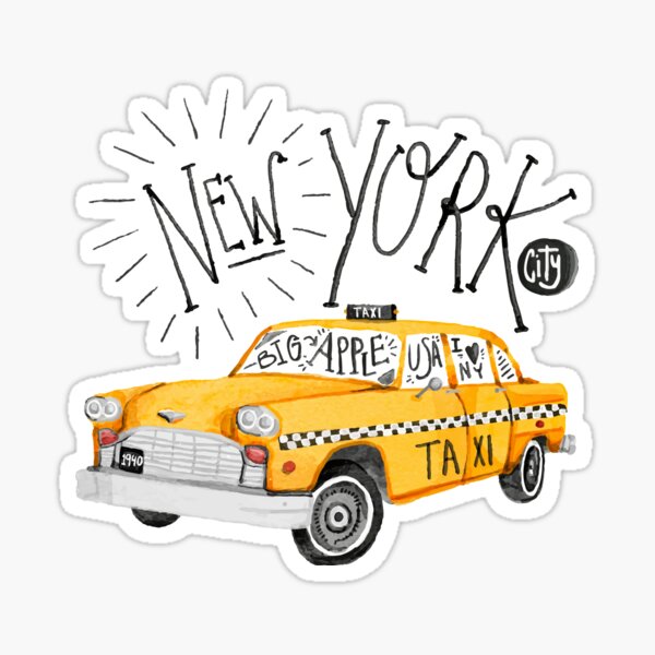 Item preview, New York Taxi designed and sold by Stickersaurus1.