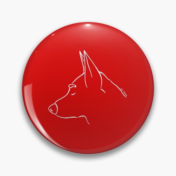 Item preview, Malinois silhouette outline white designed and sold by LivHana.