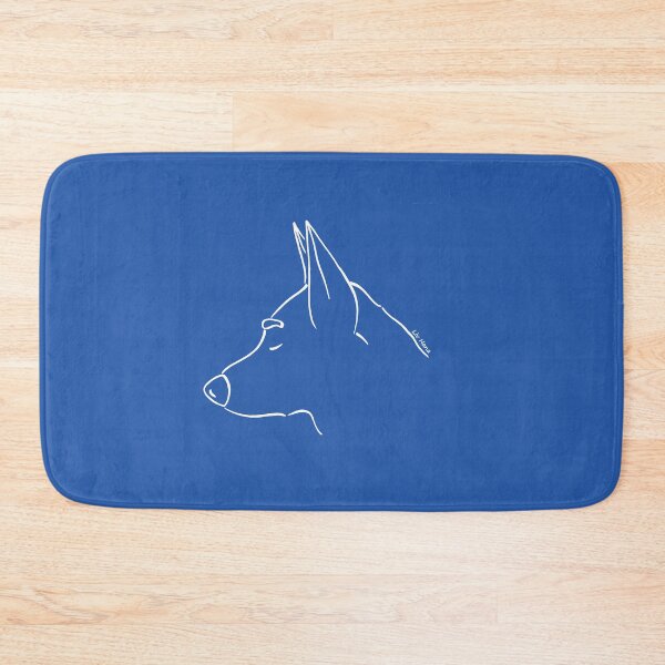 Item preview, Malinois silhouette outline white designed and sold by LivHana.