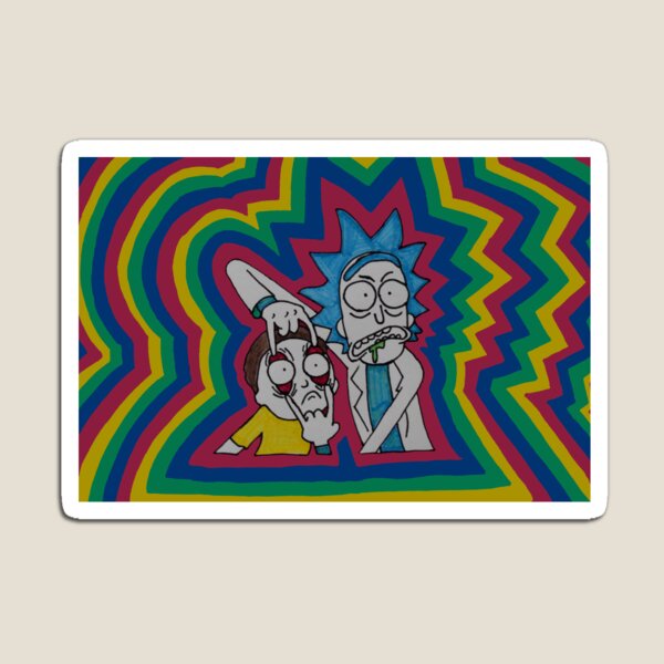 Rick and Morty Trippy Magnet