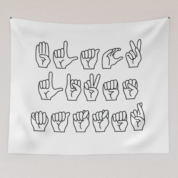 Item preview, Black Lives Matter in American Sign Language (ASL) ☆ Black Outline designed and sold by averydavage.