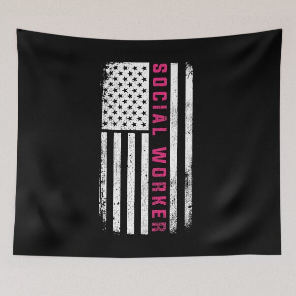 Artikelvorschau, Social Worker USA Flagge Grafik Geschenk entworfen und verkauft von 2blackcherries.