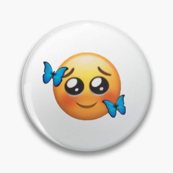 Item preview, soft butterfly emoji sticker (white) designed and sold by mibrahim5.