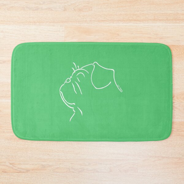 Item preview, Pug silhouette outline white designed and sold by LivHana.