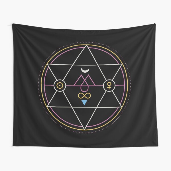 Alchemy Transmutation Circle - True Love Symbol Tapestry