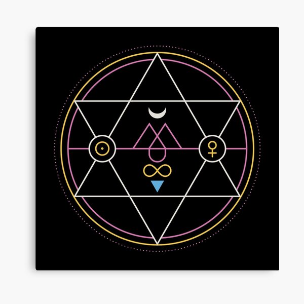 Alchemy Transmutation Circle - True Love Symbol Canvas Print
