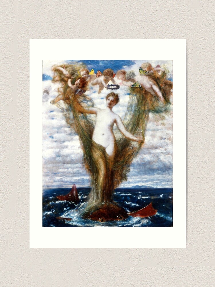 Venus Rising From The Sea Arnold Bocklin 1872 Art Print By Forgottenbeauty Redbubble