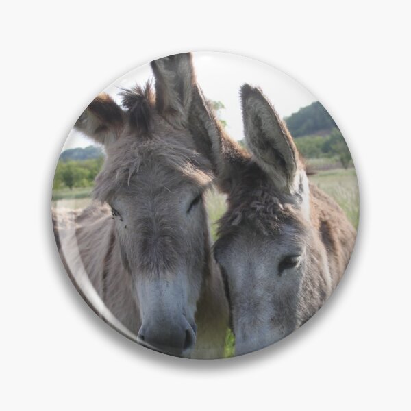 Item preview, Adorable grey donkeys in the high grass meadow	 designed and sold by EstelleRossetti.