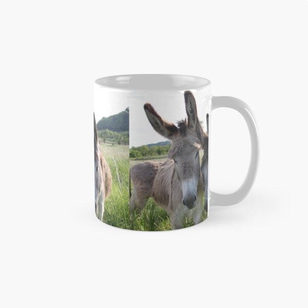 Item preview, Adorable grey donkeys in the high grass meadow	 designed and sold by EstelleRossetti.