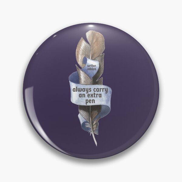 Item preview, Writer advice extra pen feather quill blue designed and sold by GrammarDance.