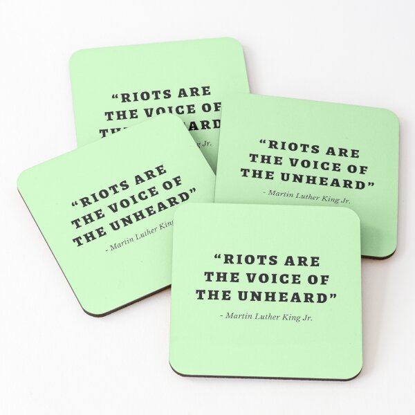 Item preview, "Riots are the voice of the unheard" Quote - Martin Luther King Jr. designed and sold by lighthaq.
