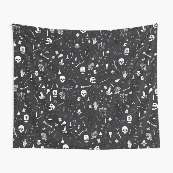 Item preview, Black and Purple Witchy Pattern designed and sold by Elyssa Long.