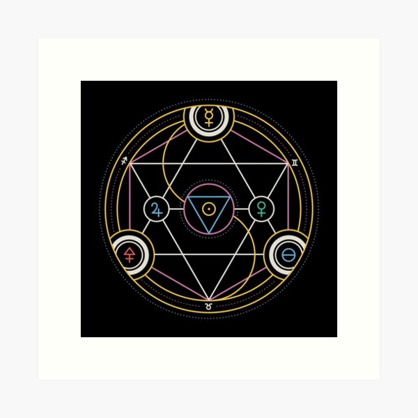 Alchemy Transmutation Circle - Self-development Symbol Art Print
