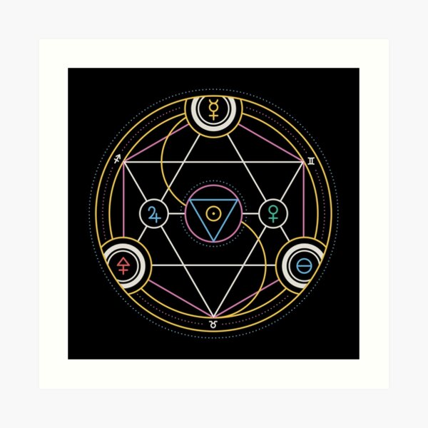 Alchemy Transmutation Circle - Self-development Symbol Art Print