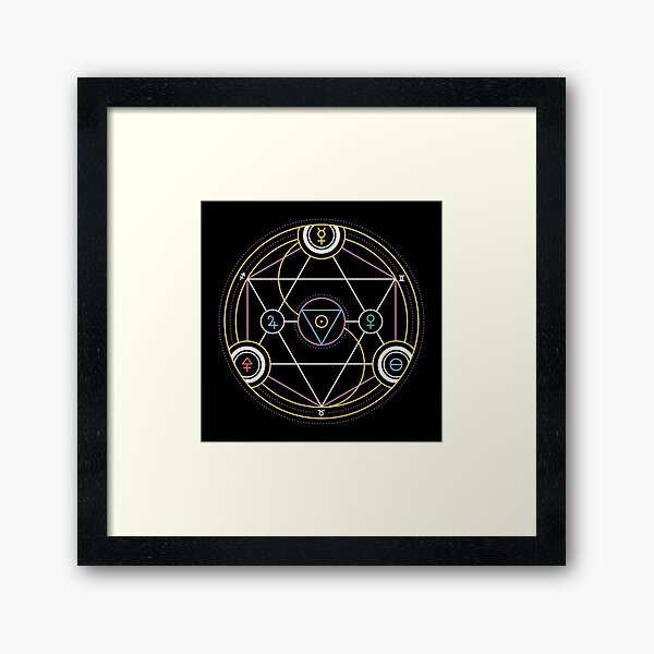 Alchemy Transmutation Circle - Self-development Symbol Framed Art Print