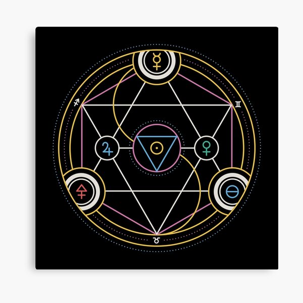 Alchemy Transmutation Circle - Self-development Symbol Canvas Print