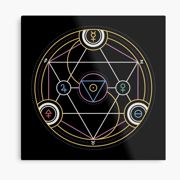 Alchemy Transmutation Circle - Self-development Symbol Metal Print